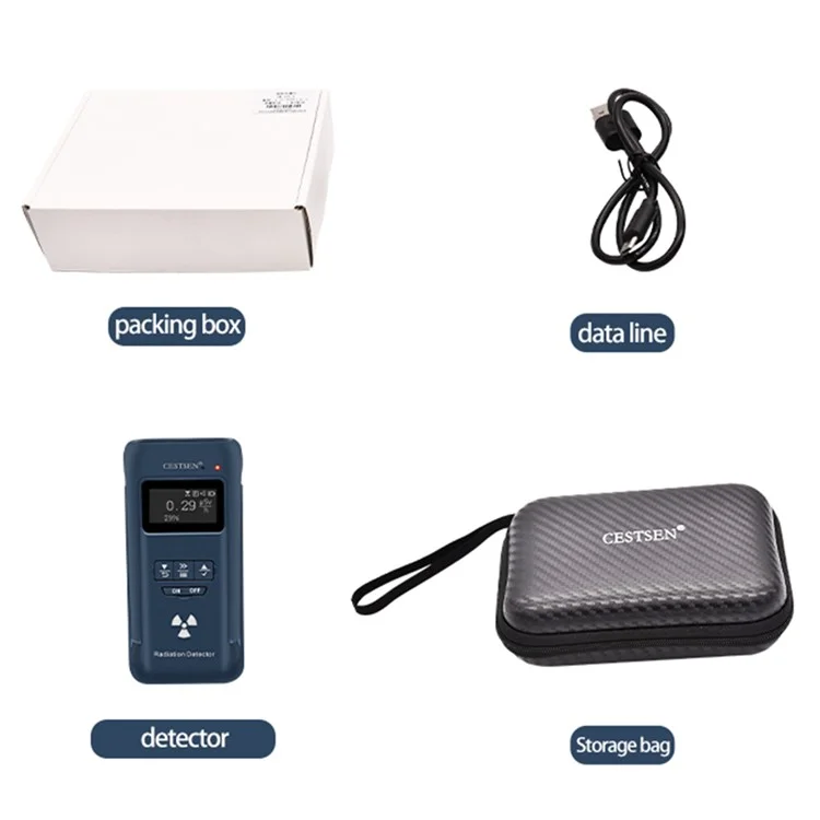CESTSEN GM-300-A Détecteur de rayonnements Geiger Counter Portable Compteur numérique Bêta Gamma Rayons X Dosimètre Alarme 