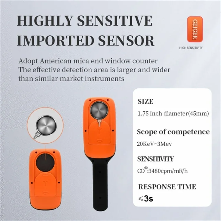 CESTSEN MR-50EXP Electromagnetic Digital Display Xray Marble Personal Geiger Counter Handheld Nuclear Radiation Detector