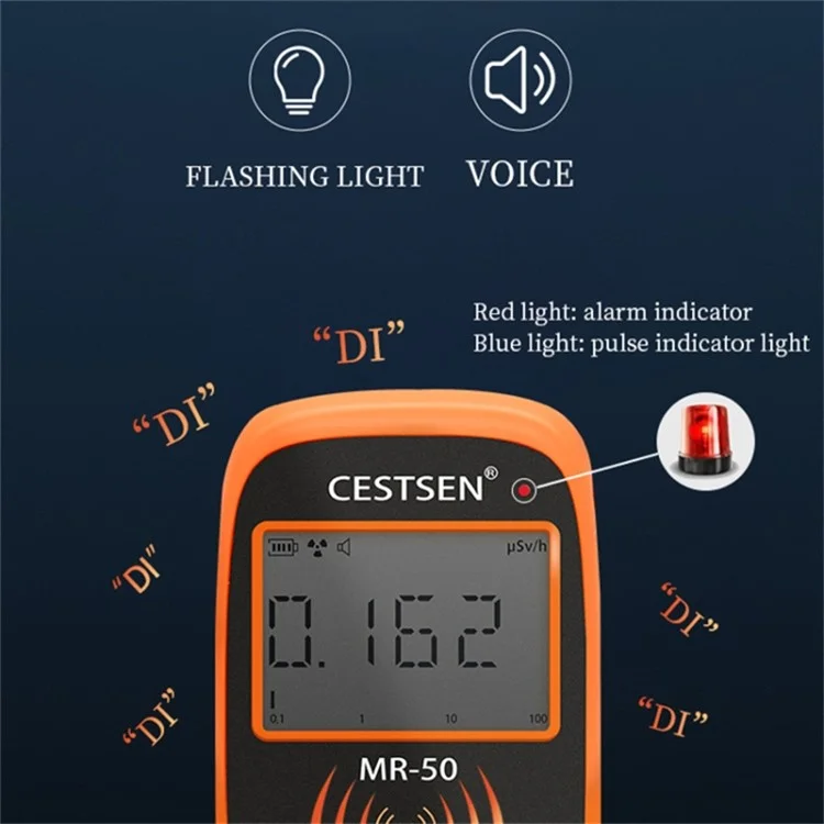 CESTSEN MR-50EXP Electromagnetic Digital Display Xray Marble Personal Geiger Counter Handheld Nuclear Radiation Detector
