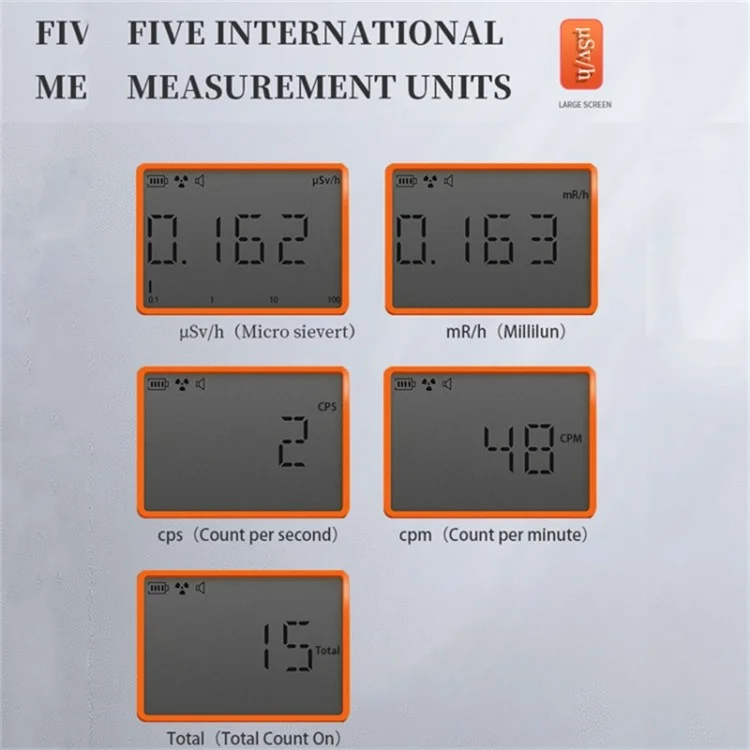 CESTSEN MR-50 Nuclear Radiation Detector Portable Electromagnetic Digital Display Xray Marble Personal Geiger Counter Tester