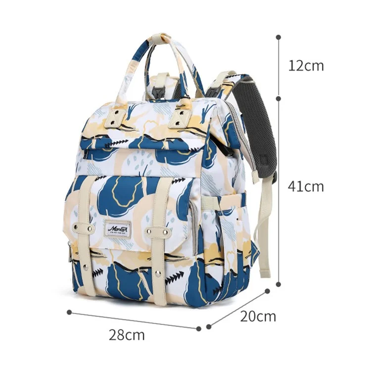 Borsa da Maternità Impermeabile in Nylon e Poliestere, Borsa a Tracolla con Grande Capacità per Outdoor - Blu