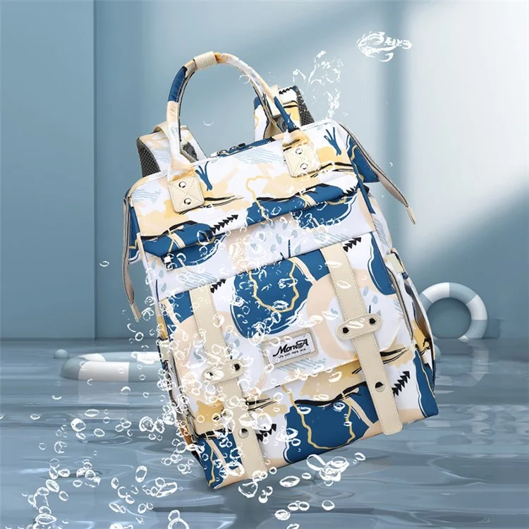 Borsa da Maternità Impermeabile in Nylon e Poliestere, Borsa a Tracolla con Grande Capacità per Outdoor - Blu