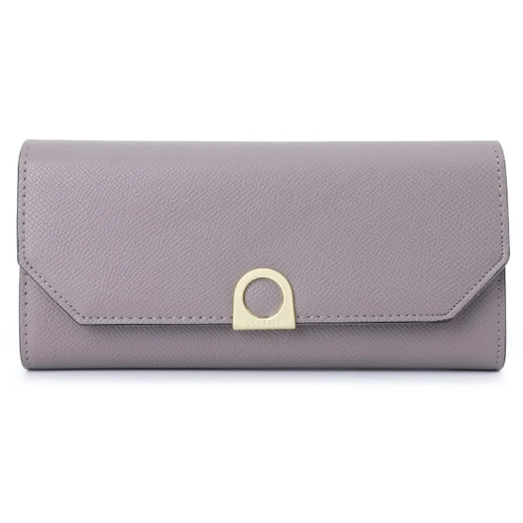 TAILIAN T5601-038 Cartera Plegable Tripe de Mujer Diseño de Cuero PU Tarjetero Bolso de Almacenamiento de Viaje para Efectivo, Tarjetas - Gris
