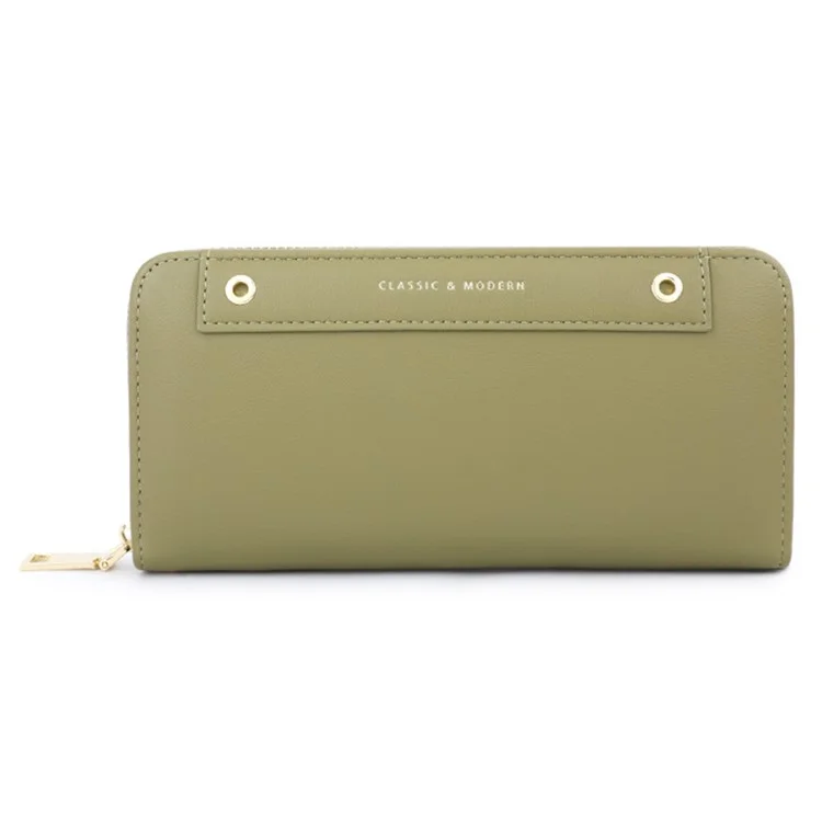 TAILIAN T9612-113 Lange Geldbörse Damen PU-Leder Kartenspeicher Münzenträger für Teenager Mädchen - Grün
