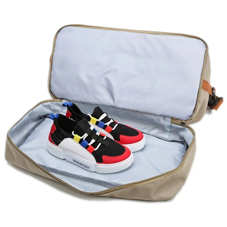 BED-810 Sac de Gym Casual en Toile Oxford Sac Fourre-Tout de Voyage Sac à Main à Bandoulière Gris