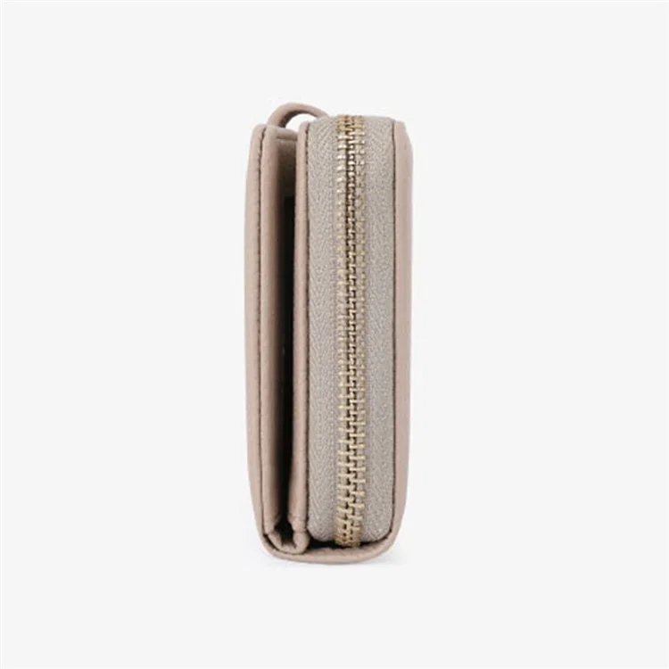 TAILIAN T2808-001 Stylish Litchi Texture Women Long Wallet Zipper Pocket PU Leather Purse - Vert