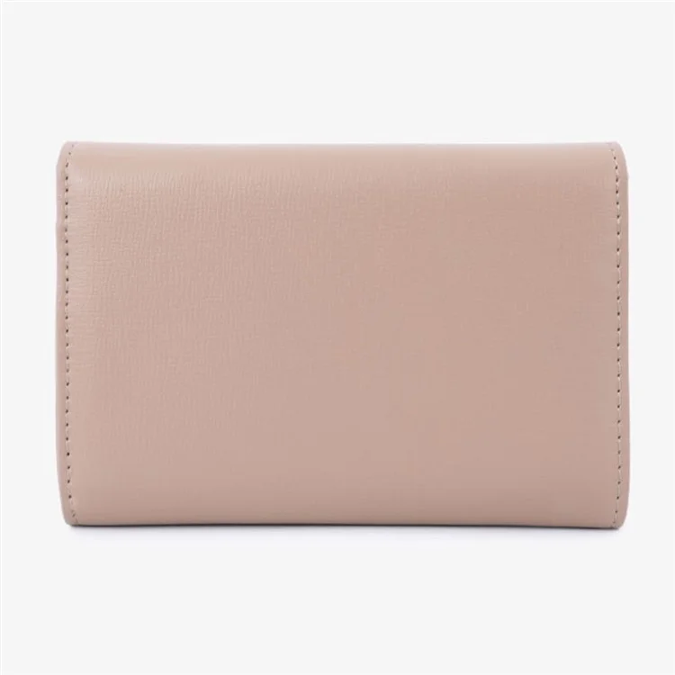 TAILIAN T6224-004 Portefeuille à Plusieurs Emplacements pour Cartes Tri-Pli Design en Cuir PU Porte-Monnaie Sac de Stockage d'Argent Liquide - Abricot