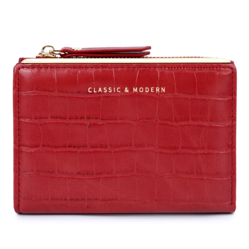 TAILIAN T2602-200 Crocodile Texture Wallet Women's PU Leather Card Holder Pouch Coin Storage Bag - Red