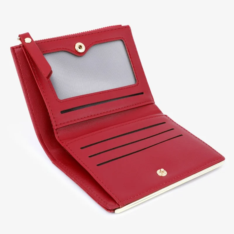 TAILIAN T2602-200 Crocodile Texture Wallet Women's PU Leather Card Holder Pouch Coin Storage Bag - Red