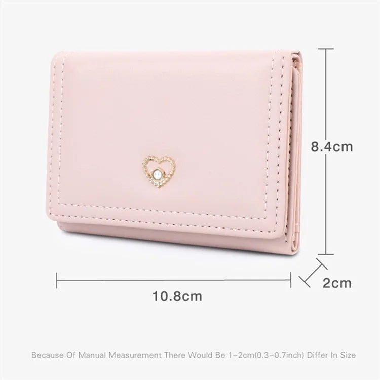 TAILIAN T6036-247 Cartera Plegable Tríptica para Mujer Portadora de Tarjetas Bolsa de Almacenamiento de Monedas de Cuero PU - Negro