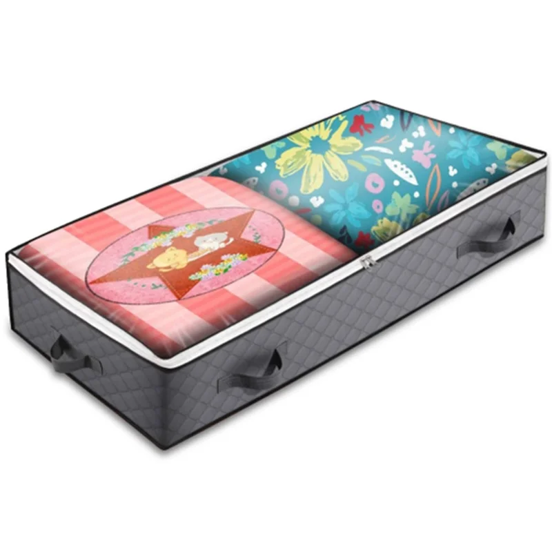 100x50x15cm Non-woven Foldable Under Bed Storage Bag Clothes Quilts Blankets Storage Bag