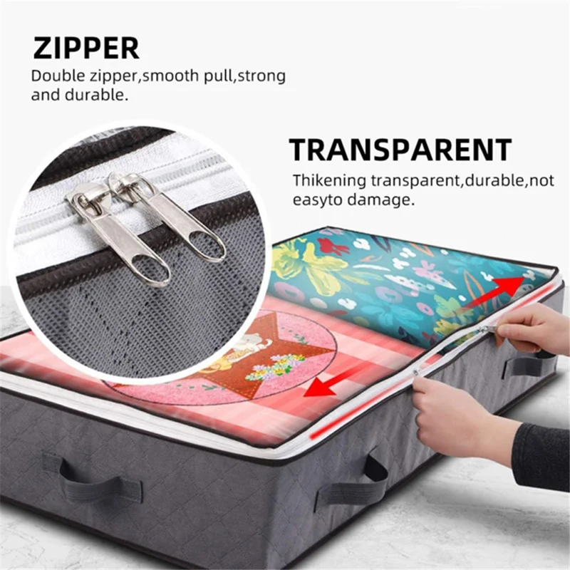 100x50x15cm Non-woven Foldable Under Bed Storage Bag Clothes Quilts Blankets Storage Bag