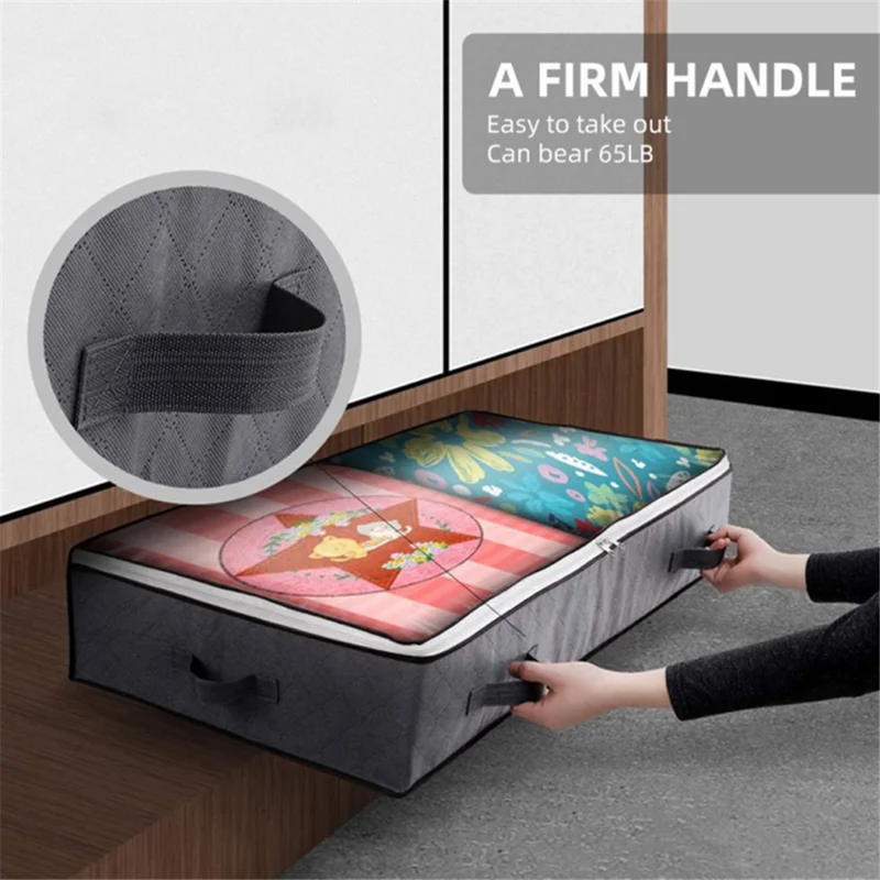 100x50x15cm Non-woven Foldable Under Bed Storage Bag Clothes Quilts Blankets Storage Bag