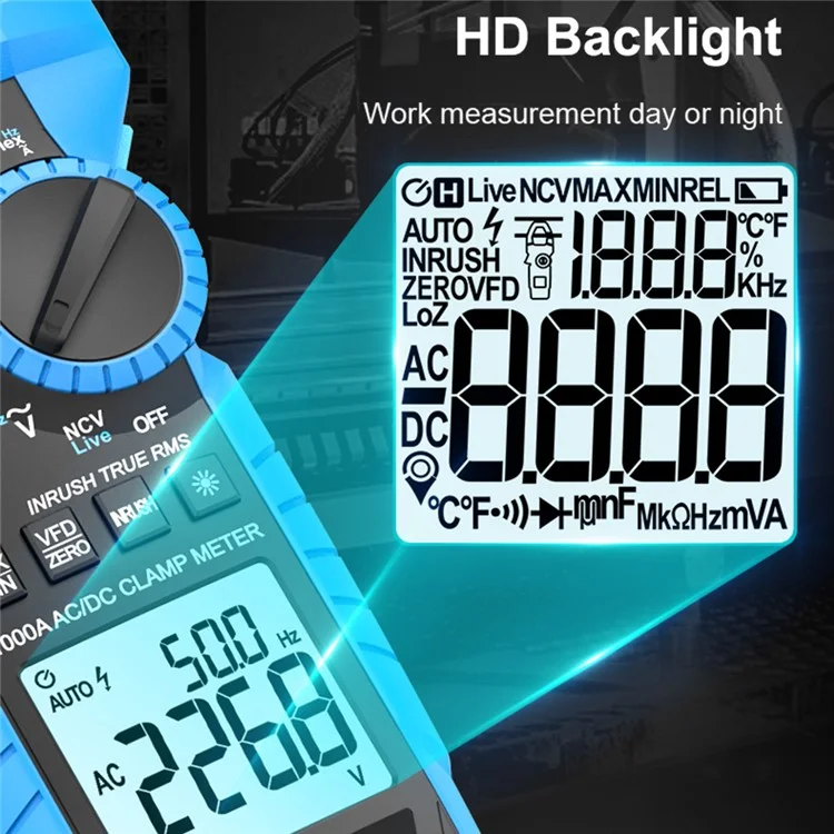 MESTEK CM86B AC / DC 1000A Clamp Meter High Precision Auto Range LCD Digital Multimeter (No Battery)
