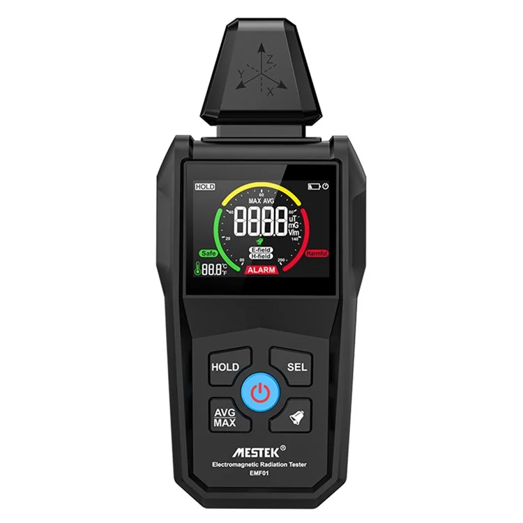 MESTEK EMF01 Electromagnetic Radiation Tester Portable Radiation Measuring Instrument with Digital Display (No Battery)