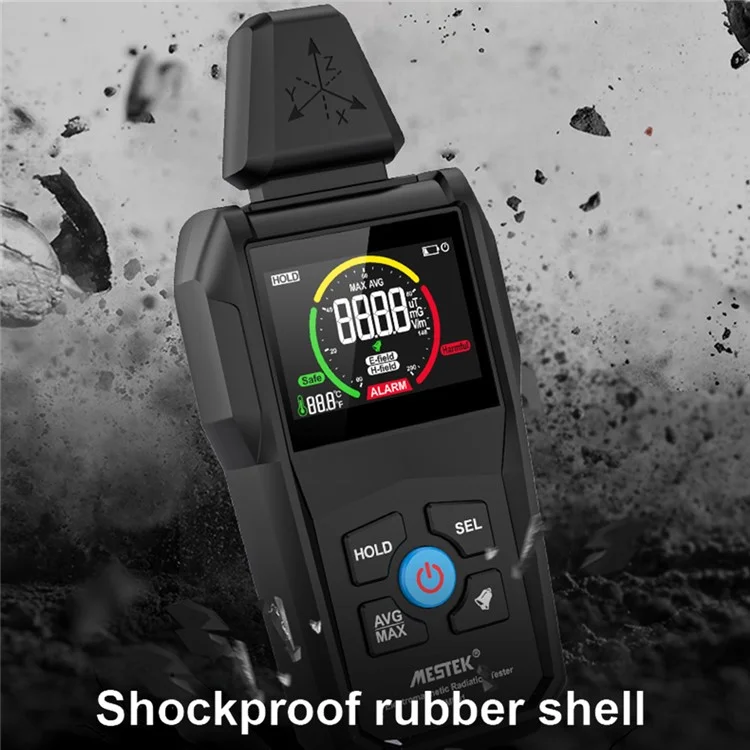 MESTEK EMF01 Electromagnetic Radiation Tester Portable Radiation Measuring Instrument with Digital Display (No Battery)