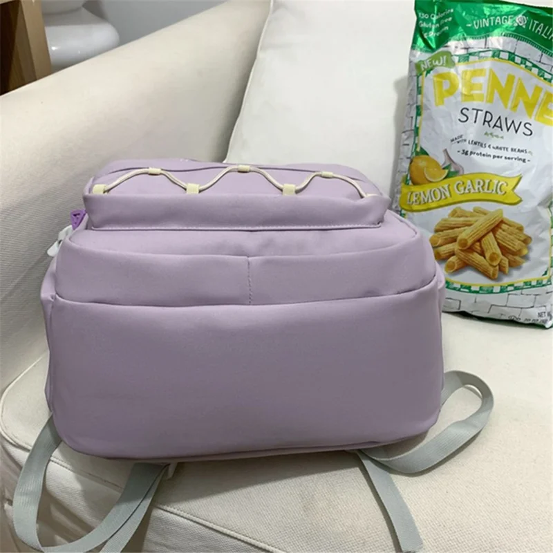 GUIYU Nylon Laptop Shoulders Bag Handbag Students School Bag Bookbag Girls Travel Backpack - Purple