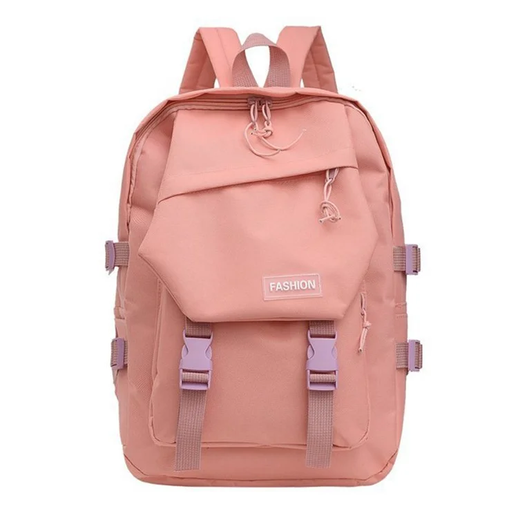 Fashion Canvas Student School Schultertasche Reiserucksack Tagesrucksack - Pink