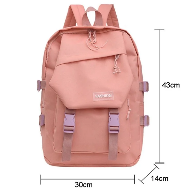 Fashion Canvas Student School Schultertasche Reiserucksack Tagesrucksack - Pink