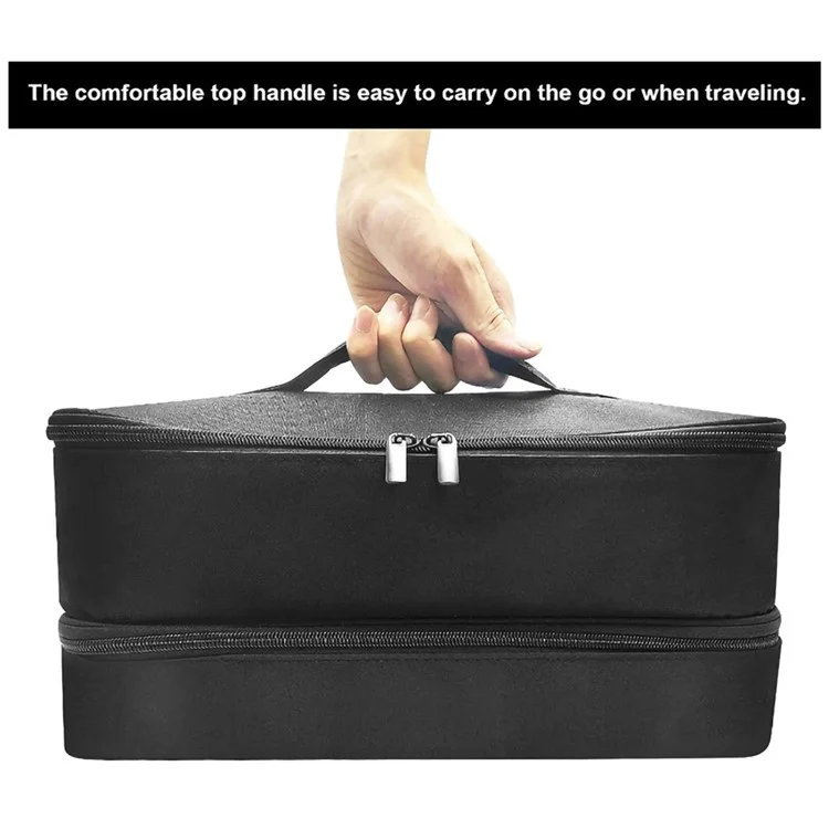 Para Dyson Airwrap / Shark Flexstyle Hair Styling Tool Storage Bag Dual Layer Oxford Cloth Carrying Bag - Negro