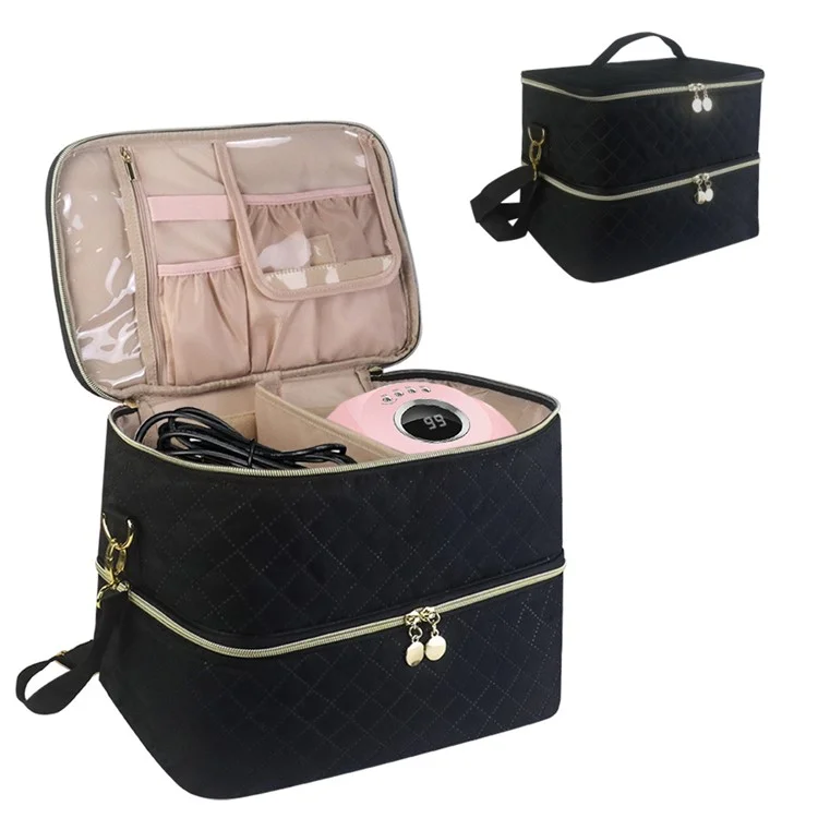 Nagellack-Organizer mit Doppelschicht Essential Oil Storage Bag mit Schultergurt