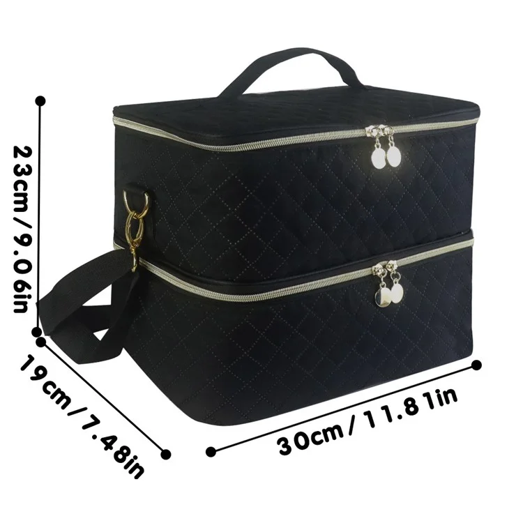 Nagellack-Organizer mit Doppelschicht Essential Oil Storage Bag mit Schultergurt