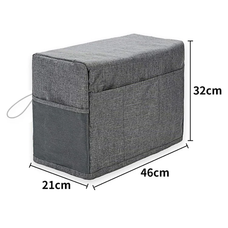 Foldable Polyester Sewing Machine Dust Cover with Two Mesh Side Pockets - Pink