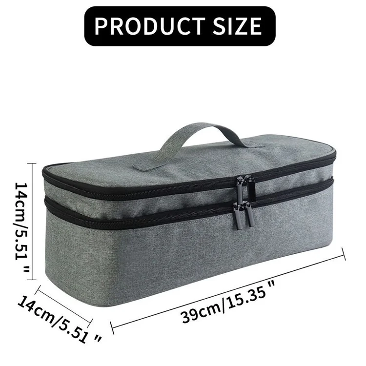 For Revlon One Step Original 1.0 / PLUS 2.0 Hair Styling Tool Storage Bag Dual Layer Polyester Handbag - Grey