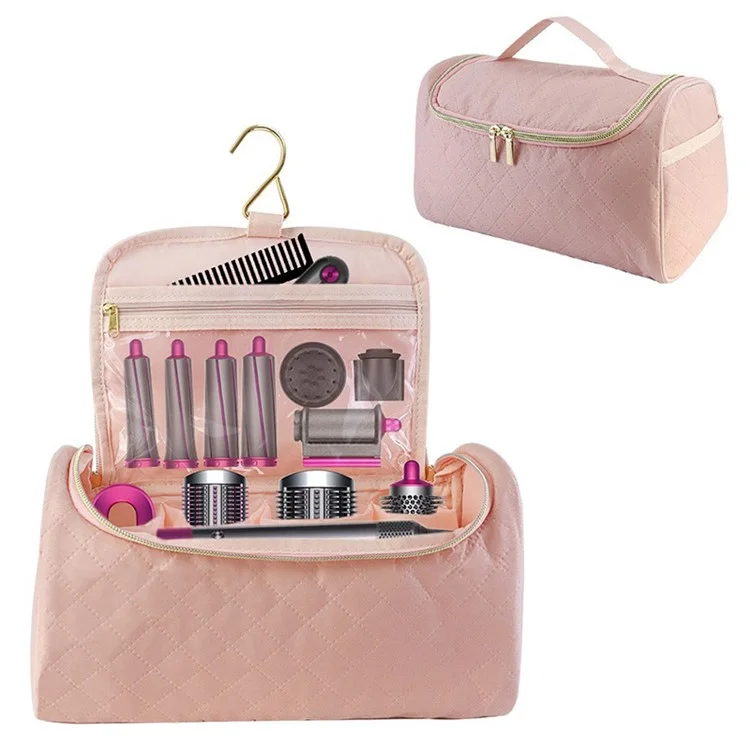 For Dyson Hair Curling Iron Hair Styling Tool Storage Bag Portable Carrying Bag for Hair Dryer - Pink