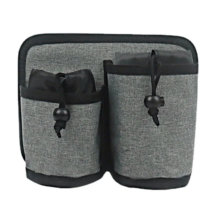 Travel Cup Holder Bag Double Cup Drink Storage Pouch Oxford Cloth Air Ticket Train Ticket Storage Bag