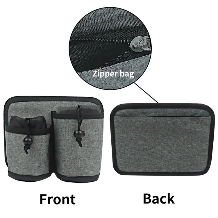 Travel Cup Holder Bag Double Cup Drink Storage Pouch Oxford Cloth Air Ticket Train Ticket Storage Bag