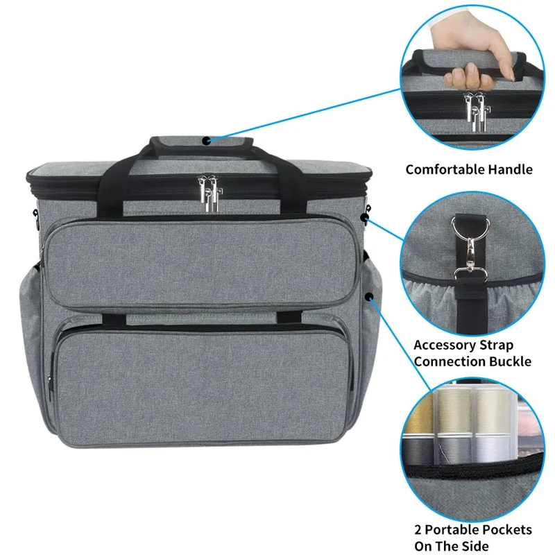 Sewing Tools Storage Bag Household Sewing Machine Needlework Accessories Polyester Crossbody Bag