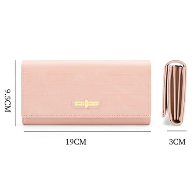 PARFAIT POUR VOUS Portefeuille en cuir PU pour femmes, porte-cartes, porte-monnaie, sac de rangement, sac à main - Bleu