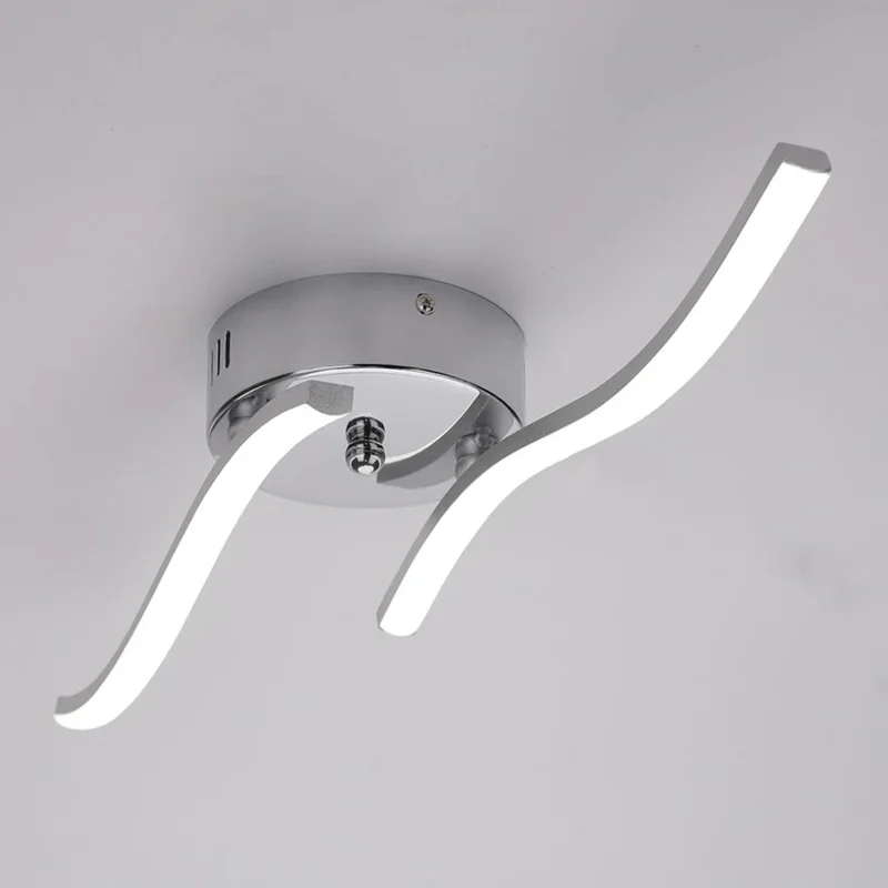 12W Modern LED Ceiling Lamp Wave Shape Ceiling Light for Bedroom Kitchen Living Room Decor - Pure White
