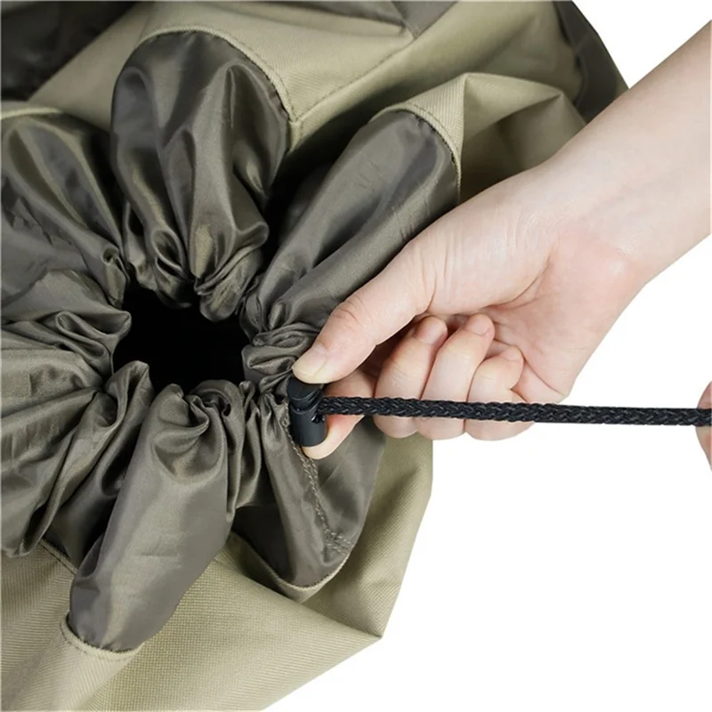Off-Road Car Spare Tyre Hanging Bag Storage Bag Outdoor Oxford Cloth Backpack - Khaki