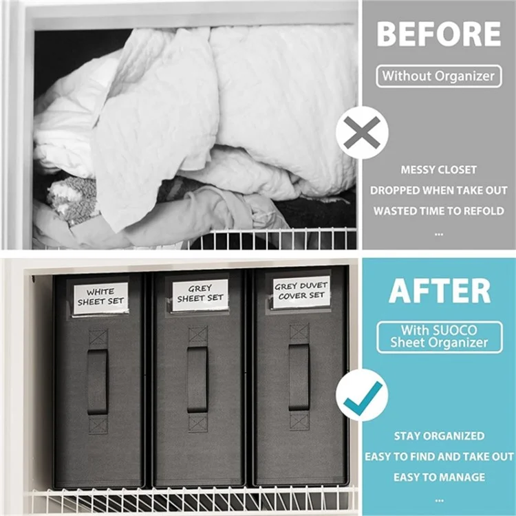 Under Bed Storage Box Oxford Cloth Foldable Clothes Blanket Organiser Handbag - Grau+Linien