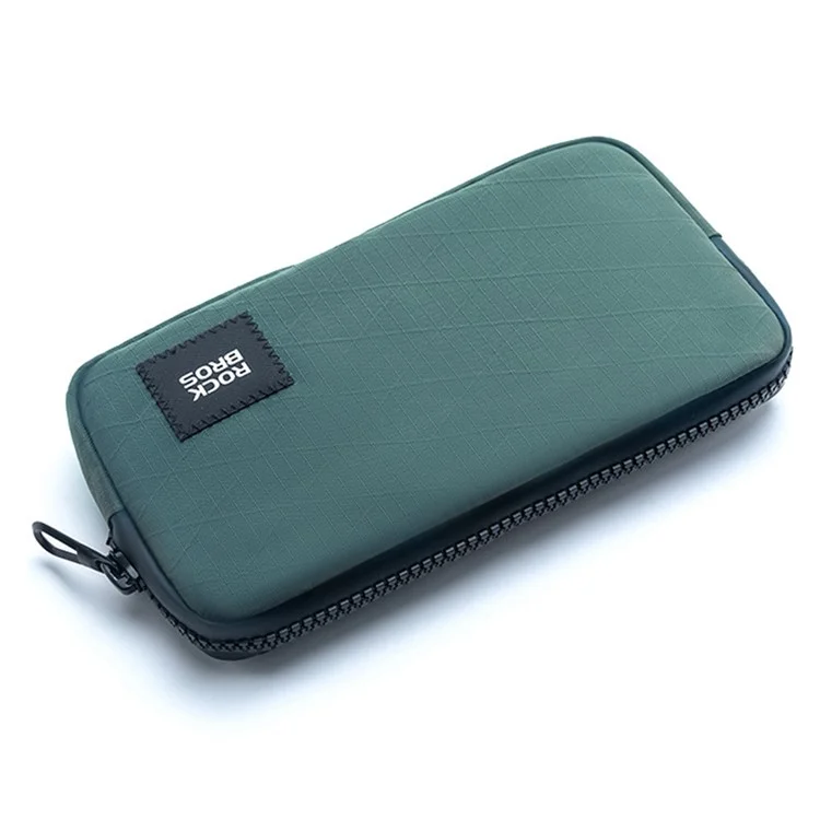 ROCKBROS L001 Nylon Phone Zipper Bag Earphone Cash Keys Storage Bag - Ciano