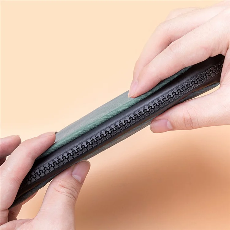 ROCKBROS L001 Nylon Phone Zipper Bag Earphone Cash Keys Storage Bag - Ciano
