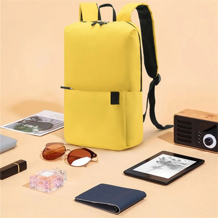 Großer Kapazität Schüler-Rucksack Tragbarer Canvas Schulrucksack Wasserdicht Reise Computer Laptop Umhängetasche - Gelb