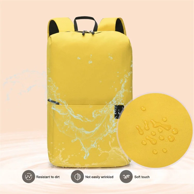 Großer Kapazität Schüler-Rucksack Tragbarer Canvas Schulrucksack Wasserdicht Reise Computer Laptop Umhängetasche - Gelb