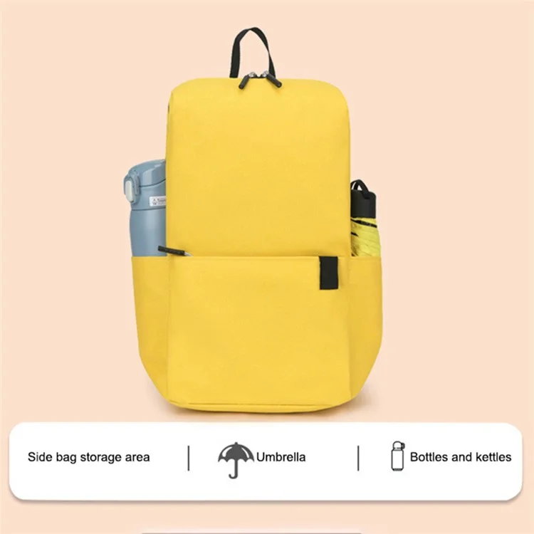 Großer Kapazität Schüler-Rucksack Tragbarer Canvas Schulrucksack Wasserdicht Reise Computer Laptop Umhängetasche - Gelb