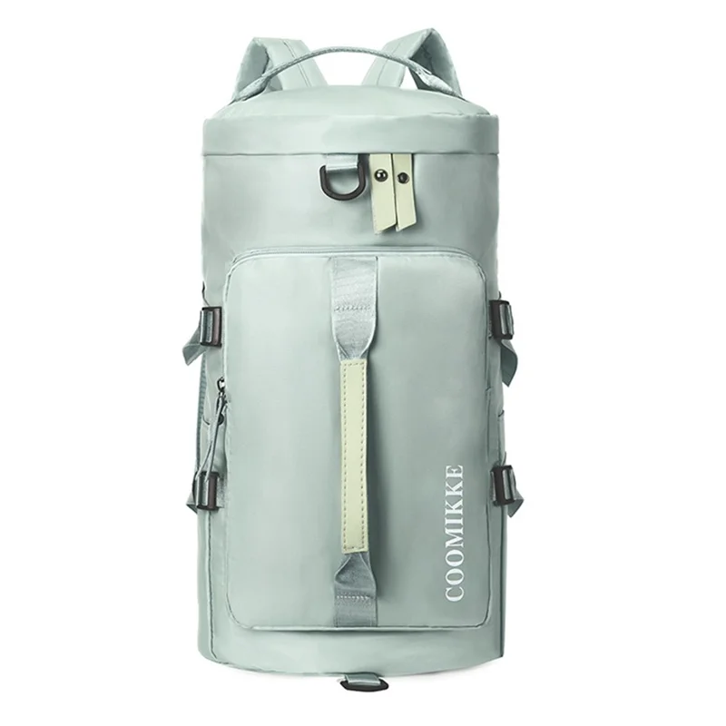 Zaino da Viaggio Oxford Cloth Borsa da Palestra Bagaglio con Scomparto per le Scarpe per Nuoto Trekking - Verde