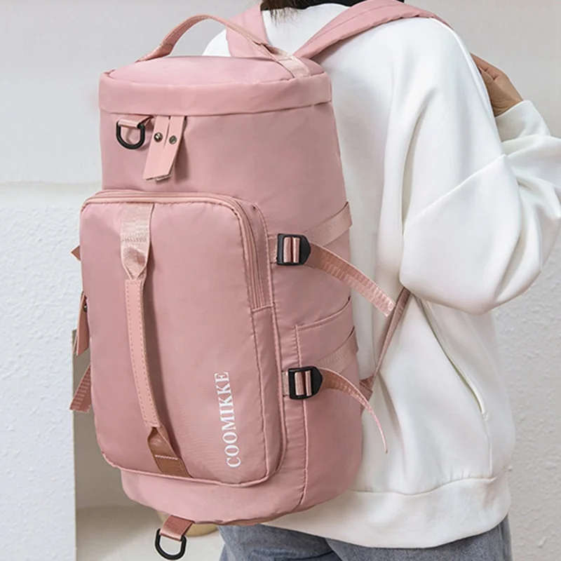Zaino da Viaggio Oxford Cloth Borsa da Palestra Bagaglio con Scomparto per le Scarpe per Nuoto Trekking - Verde