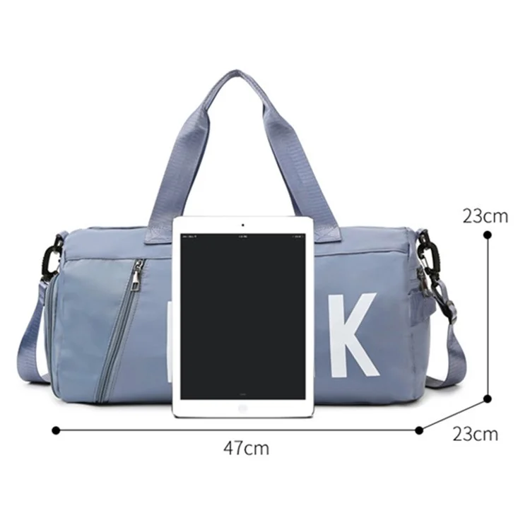 Wasserdicht Sport Fitness Yoga Tote Oxford Trendy Umhängetasche Tragbare Reise Gepäcktasche - Blau