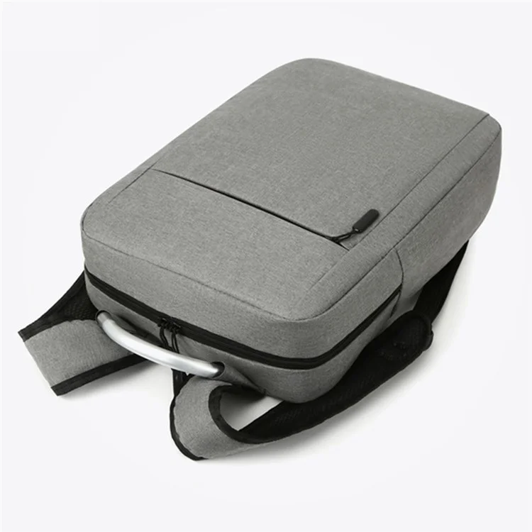 Mochila Casual de Negócios Oxford de 20L Homens Bolsa de Ombro Dupla Bolsa para Laptop - Cinza Claro