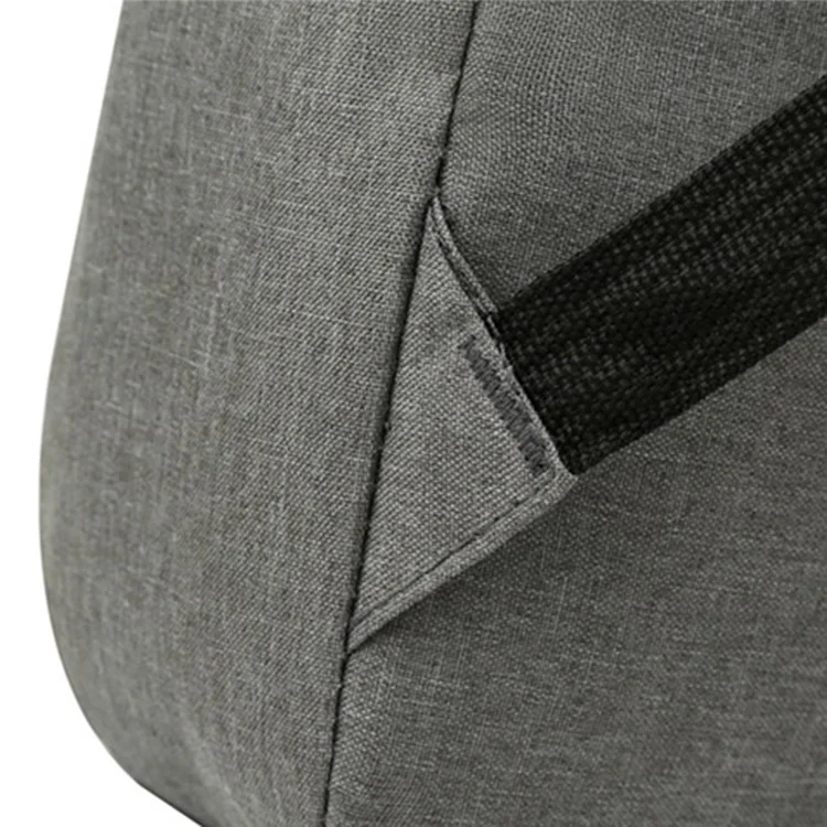 Mochila Casual de Negócios Oxford de 20L Homens Bolsa de Ombro Dupla Bolsa para Laptop - Cinza Claro