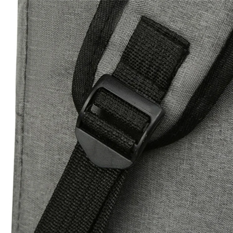 Mochila Casual de Negócios Oxford de 20L Homens Bolsa de Ombro Dupla Bolsa para Laptop - Cinza Claro