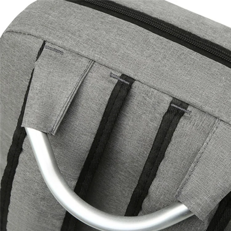 Mochila Casual de Negócios Oxford de 20L Homens Bolsa de Ombro Dupla Bolsa para Laptop - Cinza Claro