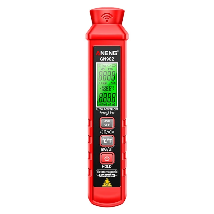 ANENG GN902 Radiation Detector LCD Backlit Digital Display Electromagnetic Radiation Measurer Tester