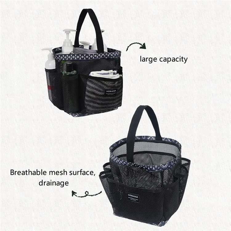 NOBANA Portatile Mesh Basket Doccia Caddy Tote Bag per Doccia all'Aperto Spiaggia Dormitorio Universitario